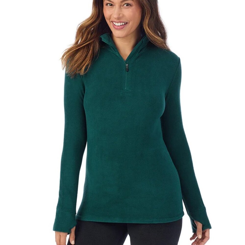 #1403 Fleecewear With Stretch Long Sleeve Half Zip Hoodie